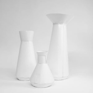 Models of Y-01 Vases in three sizes in simple tapered shape with collar on top