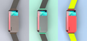 Nest of Galaxy carrying strap and case in simple and geometric shape for transporting smartphones in different colours