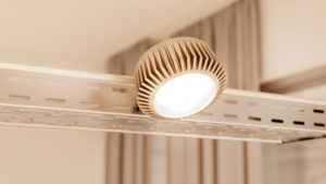 Pohlcon SystemPlus pendant luminaires with cooling fins attached to rail
